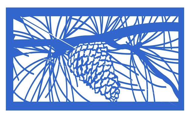 Vector plantilla azul decorativa patrones florales y geométricos islámicos para corte por láser cnc