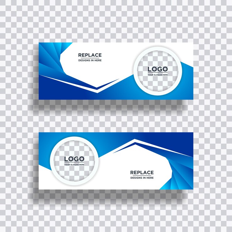 Plantilla azul moderna de la bandera