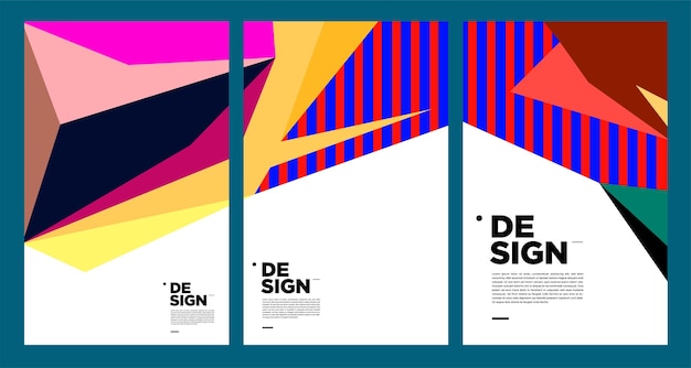 Plantilla de banner abstracto colorido con texto ficticio para diseño web Página de inicio historia de redes sociales y material de impresión