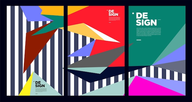 Plantilla de banner abstracto colorido con texto ficticio para diseño web Página de inicio historia de redes sociales y material de impresión