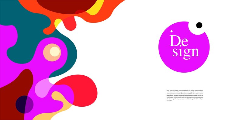 Vector plantilla de banner abstracto colorido con texto ficticio para página de destino de diseño web y material de impresión