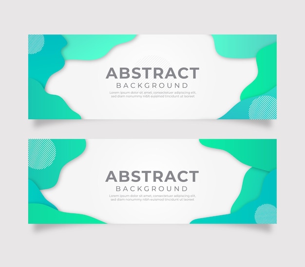 Plantilla de banner abstracto moderno