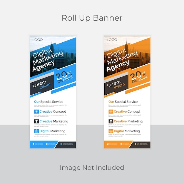 plantilla de banner acumulativo roll up bate