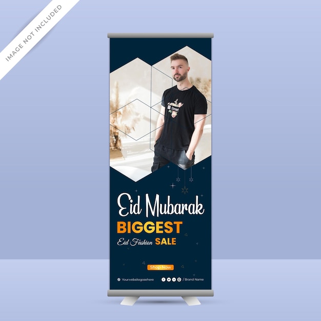 Plantilla de banner acumulativo de venta de moda moderna más grande de eid mubarak