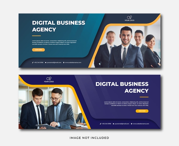 plantilla de banner de una agencia de marketing digital profesional