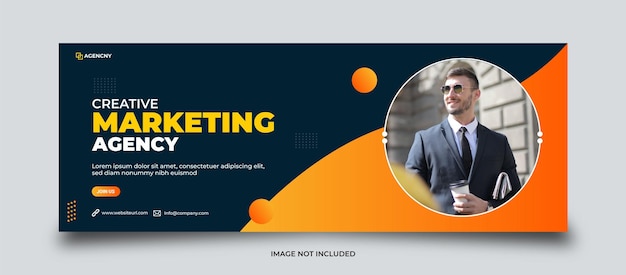 plantilla de banner de agencia de marketing digital y redes sociales corporativas