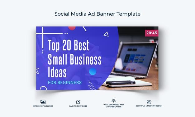 Plantilla de banner de anuncio de Facebook para empresas