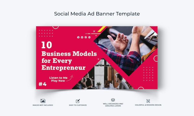 Plantilla de banner de anuncio de Facebook para empresas