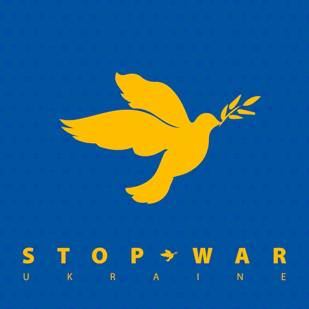 Plantilla de banner de apoyo de Stop War Ucrania