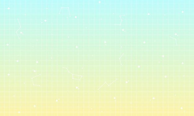 Plantilla de banner de blog de memphis pastel vectorial con fondo abstracto de estrellas retro blancas en y2k