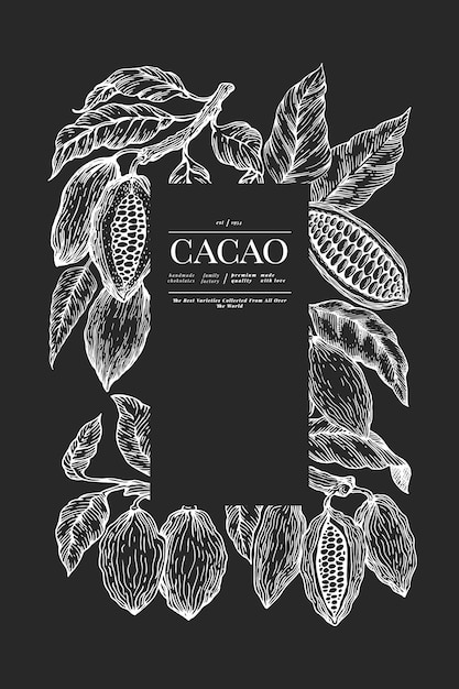 Vector plantilla de banner de cacao.