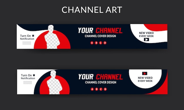 Plantilla de banner del canal de Youtube Foto de portada del canal de Youtube Foto de portada del arte del canal