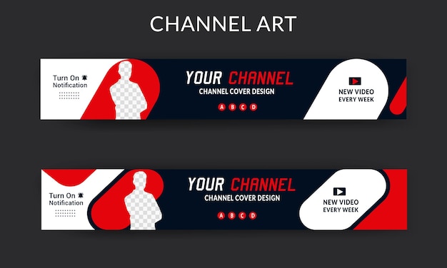 Plantilla de banner del canal de Youtube Foto de portada del canal de Youtube Foto de portada del arte del canal