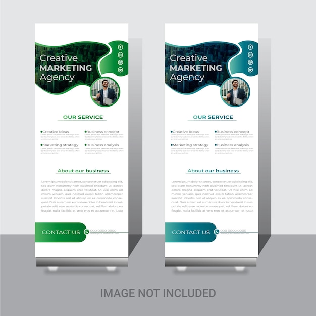 Plantilla de banner corporativo enrollable