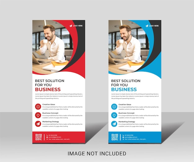 Plantilla de banner corporativo enrollable