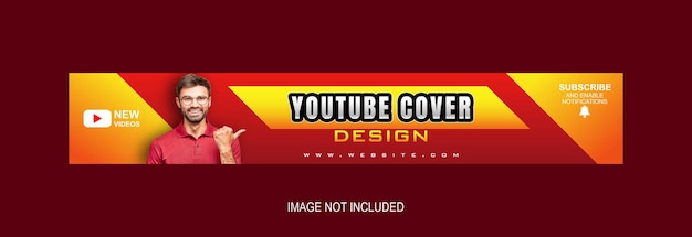 plantilla de banner creativo de youtube