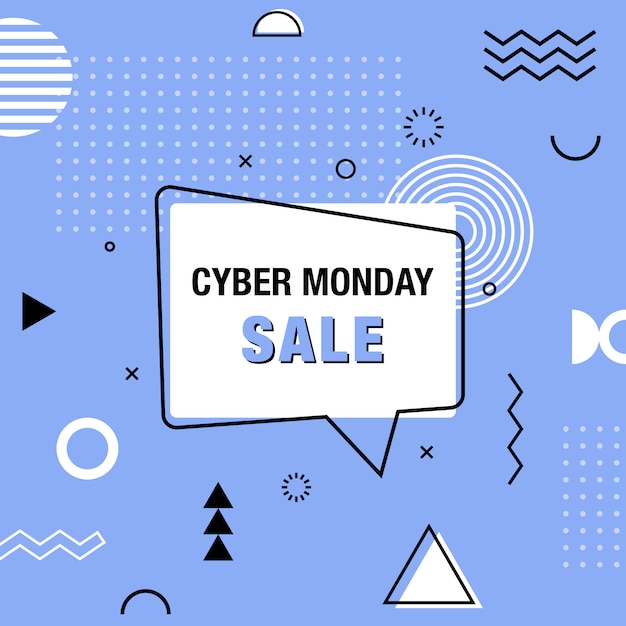 Plantilla de banner de cyber monday