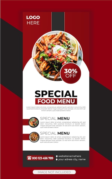 Plantilla de banner de deliciosa comida fresca