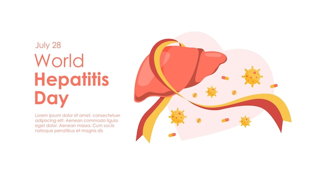 Plantilla de banner del día mundial de la hepatitis