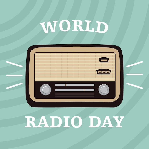 Plantilla de banner del día mundial de la radio