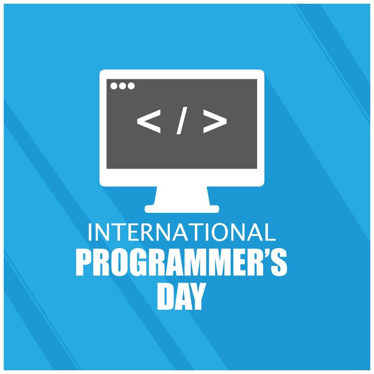 Vector plantilla de banner con diseño de desarrollador para el día internacional de los programadores