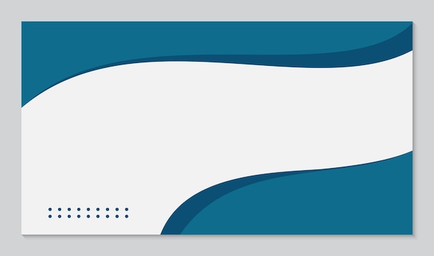 plantilla de banner de diseño de onda azul simple