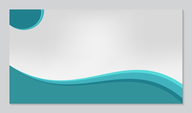 plantilla de banner de diseño de onda cian en un elegante fondo gris