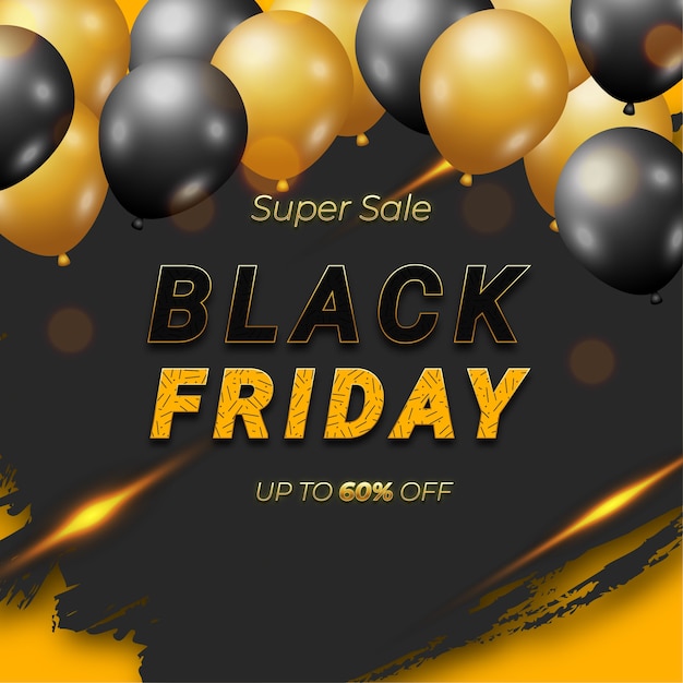 Plantilla de banner de diseño de venta de viernes negro