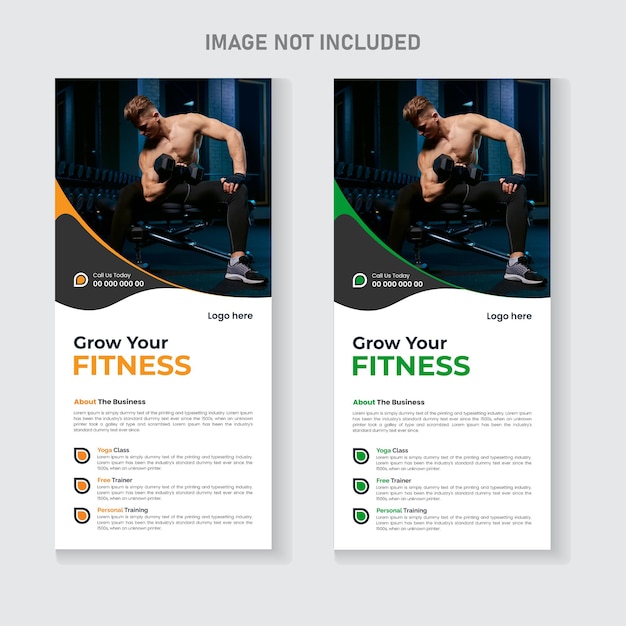 Plantilla de banner enrollable de gimnasio