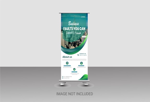 Plantilla de banner enrollable moderno vectorial para el sector corporativo Diseño elegante enrollable de vector libre