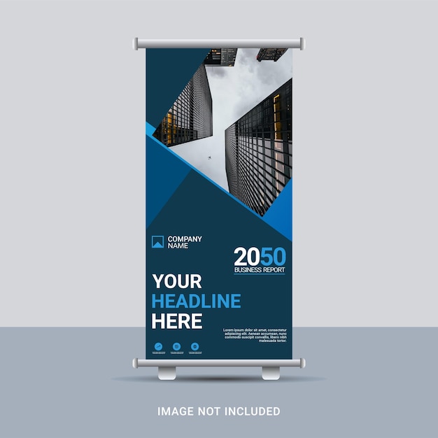 Plantilla de banner enrollable de negocios creativos