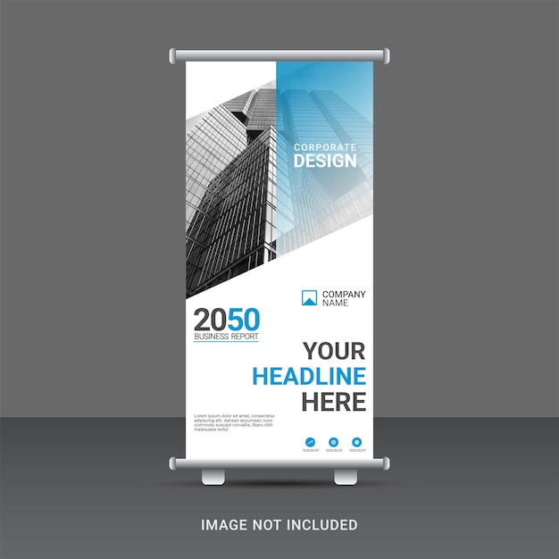 Plantilla de banner enrollable de negocios creativos