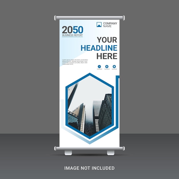 Plantilla de banner enrollable de negocios creativos