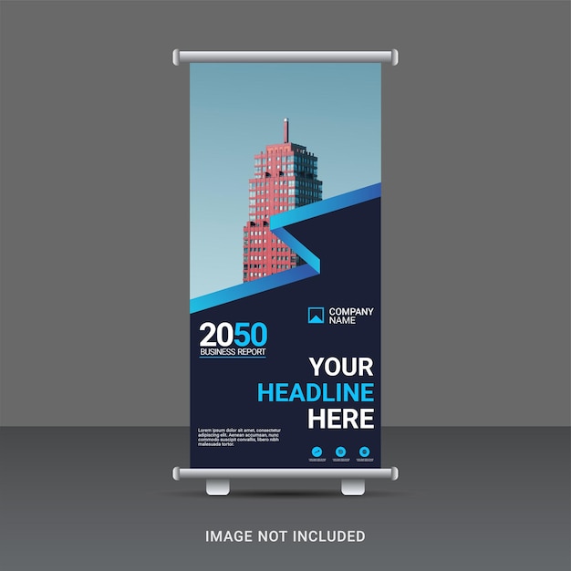 Plantilla de banner enrollable de negocios creativos