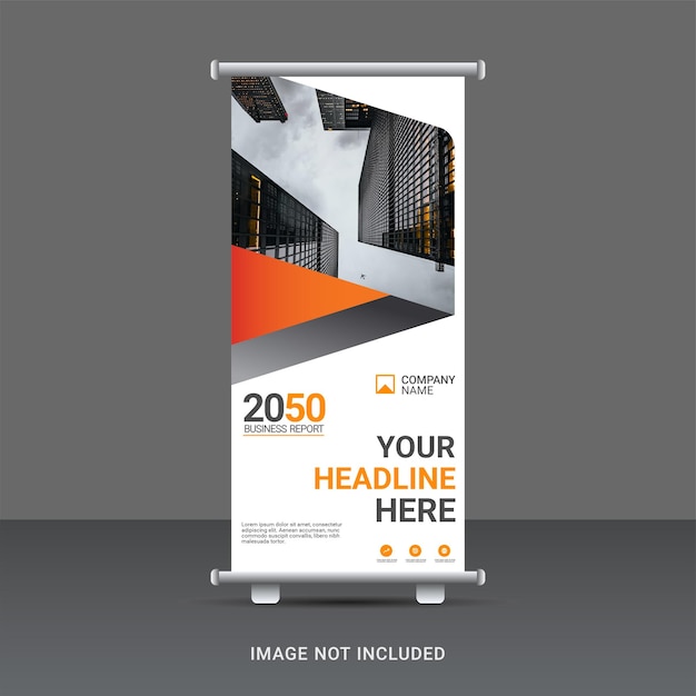 Plantilla de banner enrollable de negocios creativos