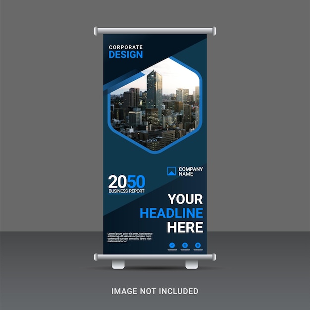 Plantilla de banner enrollable de negocios creativos