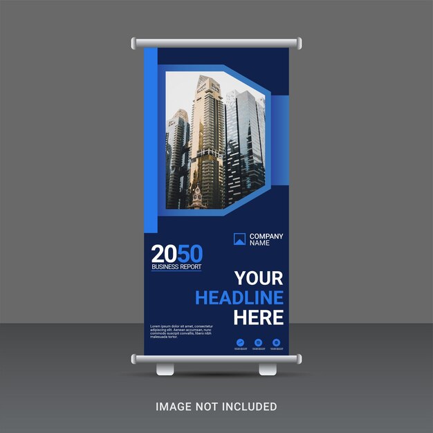 Plantilla de banner enrollable de negocios creativos