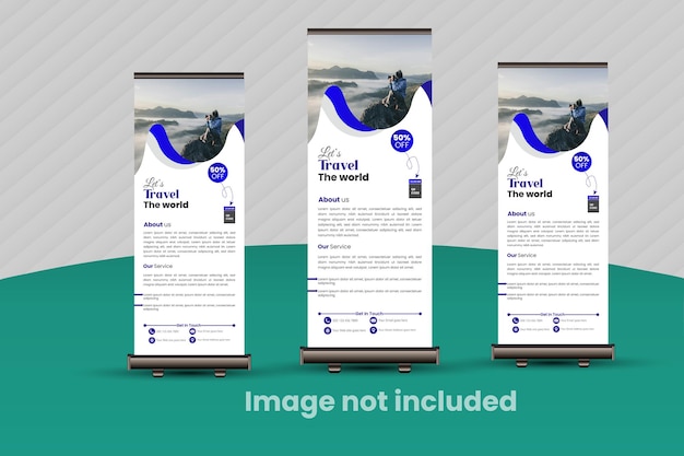 plantilla de banner enrollado