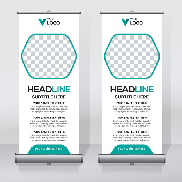 Plantilla de banner enrollado