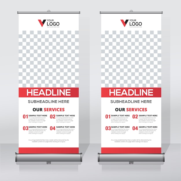 Plantilla de banner enrollado