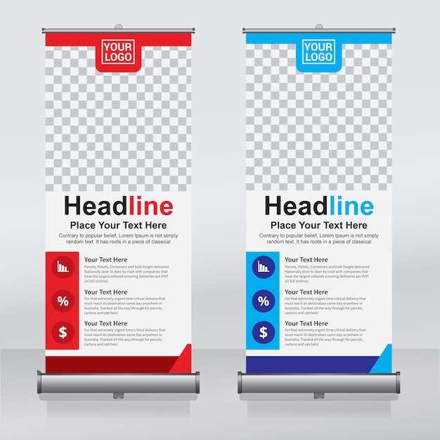Plantilla de banner enrollado