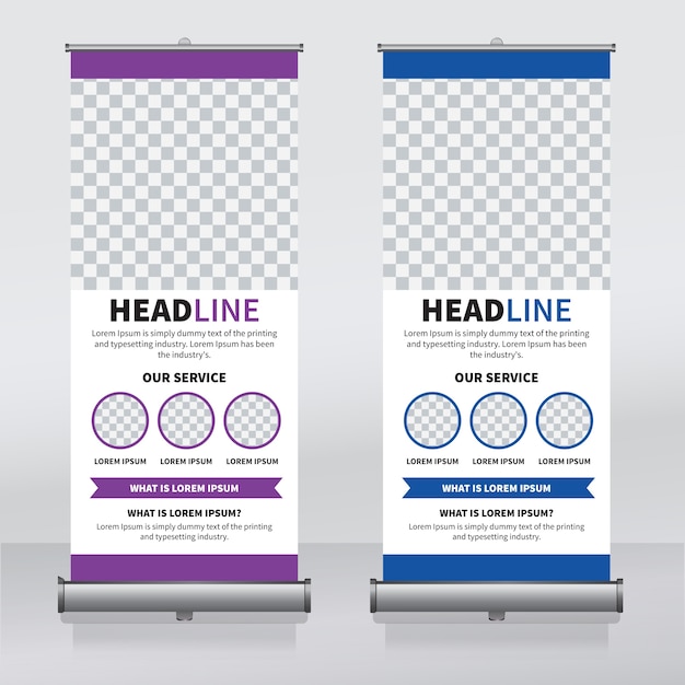 Plantilla de banner enrollado