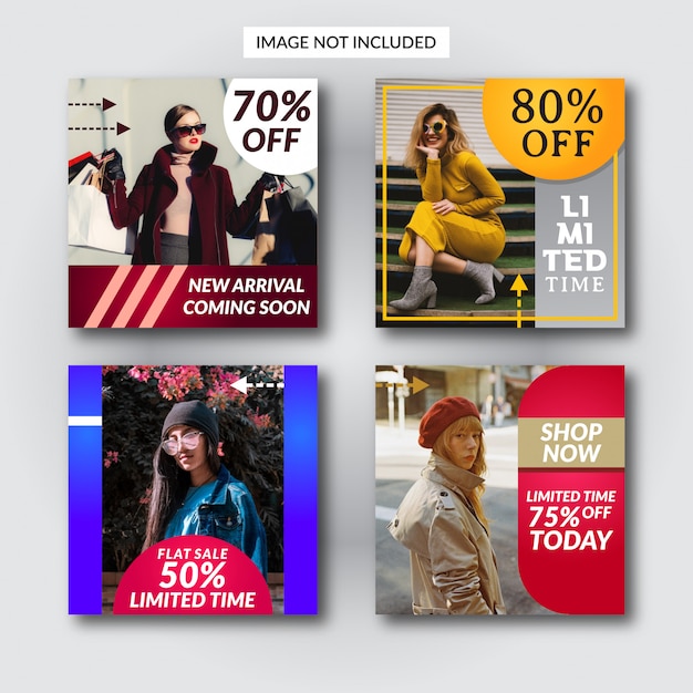 Plantilla de banner de estilo de moda
