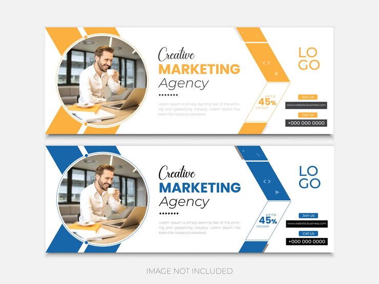 plantilla de banner de Facebook de la agencia de marketing creativo