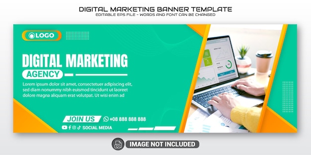 Plantilla de banner de facebook de marketing digital 01