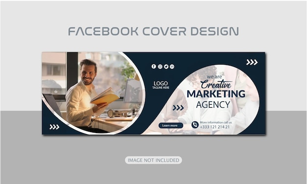 Vector plantilla de banner de facebook de marketing digital