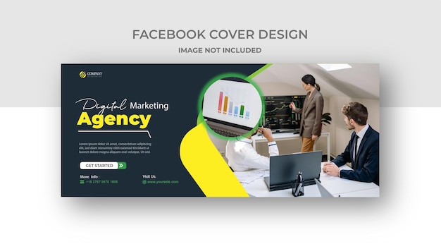 Plantilla de banner de Facebook de marketing digital