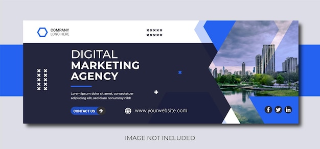 Plantilla de banner de Facebook de marketing digital