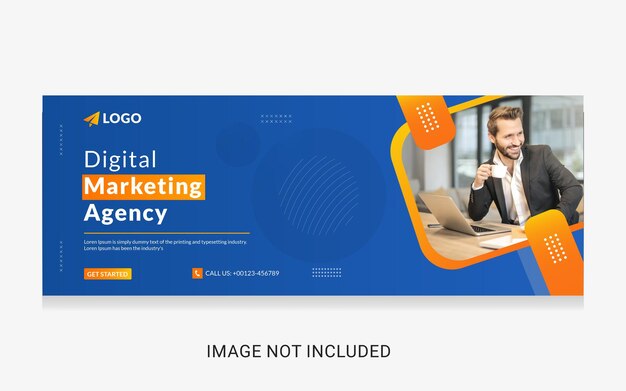 Plantilla de banner de Facebook de redes sociales de marketing digital