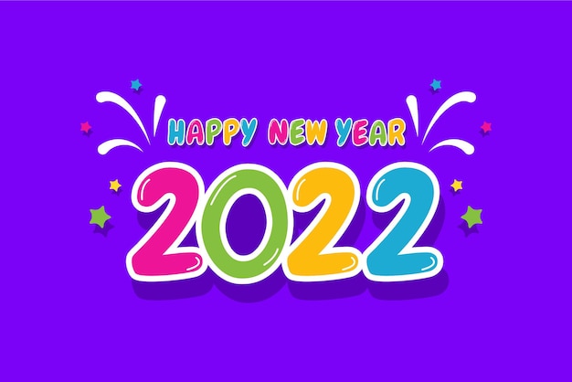Plantilla de banner de feliz año nuevo 2022